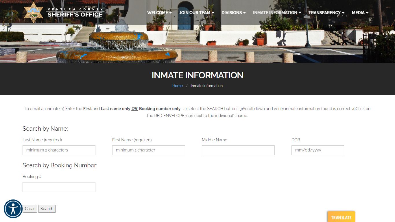 Inmate Information - Ventura County Sheriff's Office